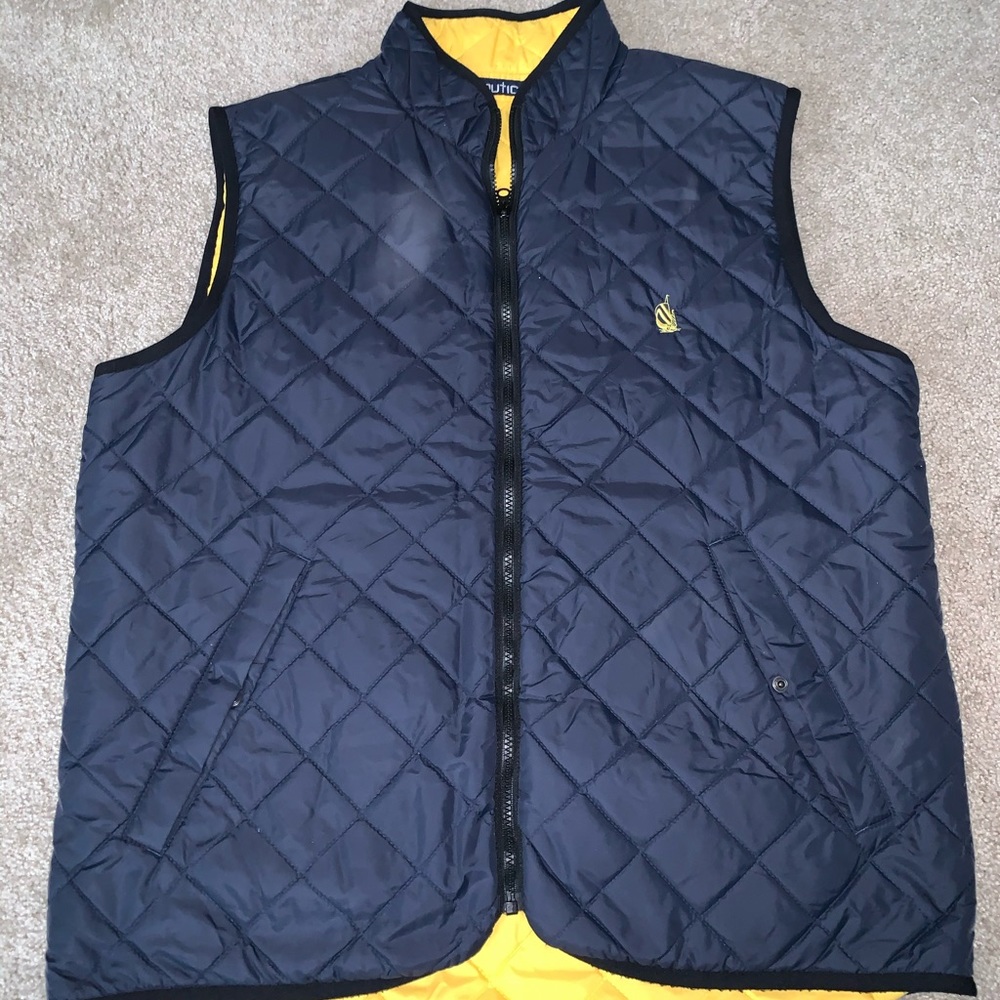 Nautica vest 90s reversible vest